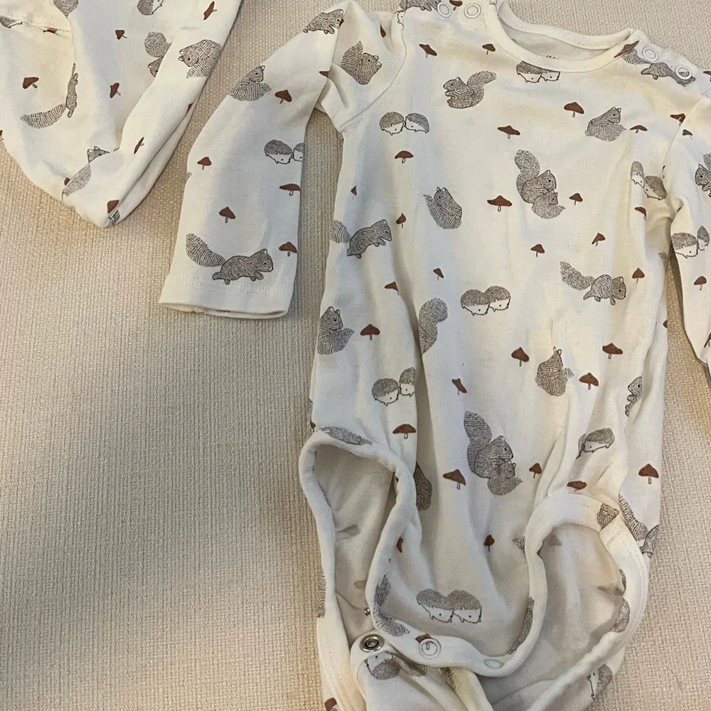 H&M woodland onesie and hat